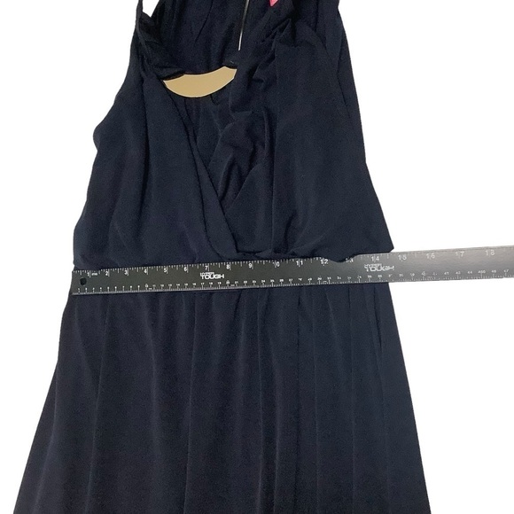 Vince Camuto Sleeveless Maxi Dress Sz 10 Navy Blue Gown Formal - Picture 8 of 11